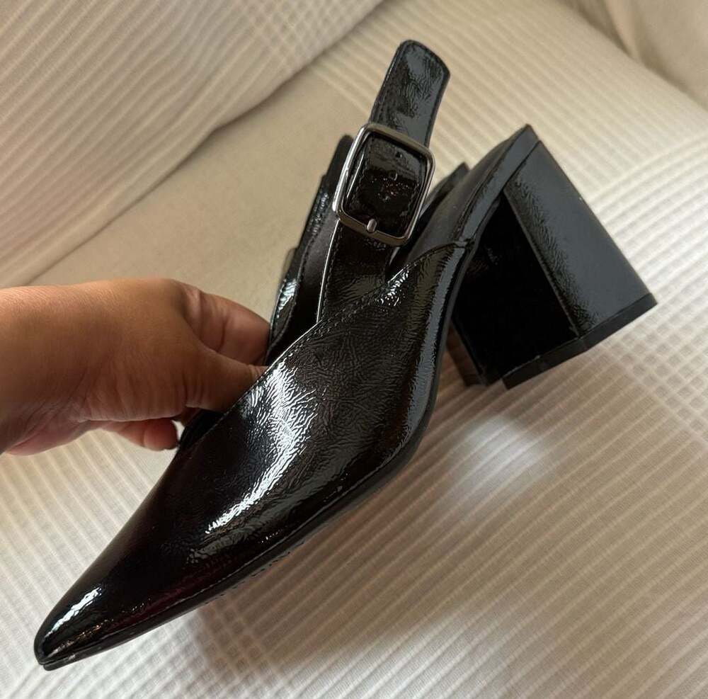 Old Navy Slingback Heel Size 7 Black Patent